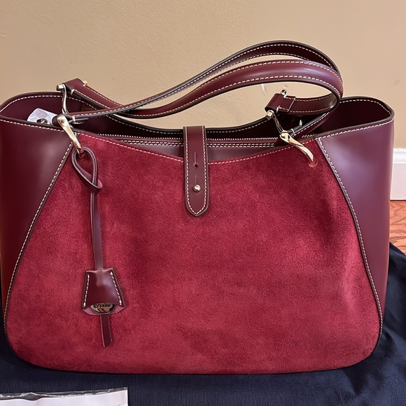 STUNNING Dooney & Bourke Camilla Bordeaux Tote. GORGEOUS ITALIAN LEATHER. 💗⭐️ - Picture 1 of 10